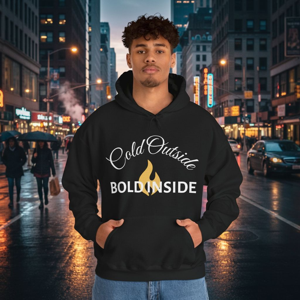 Unisex Hooded Sweatshirt - Cold Outsider Bold Inside RebelMind™ Audacieux, Révolution Sweat à Capuche - RebelMind.