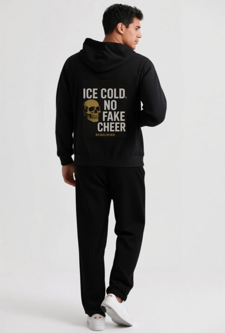 Hoodie pour homme - RebelMind™ Ice Cold no fake Cheer. - RebelMind.